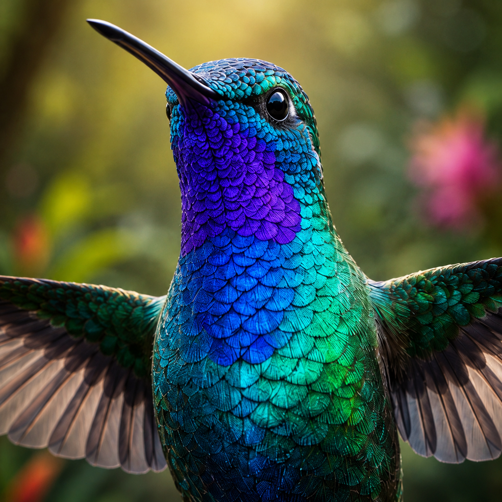 Modelo 3D de Colibrí Esmeralda
