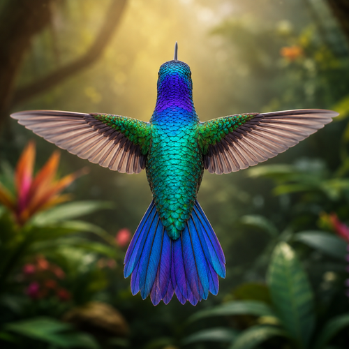 Modelo 3D de Colibrí Esmeralda