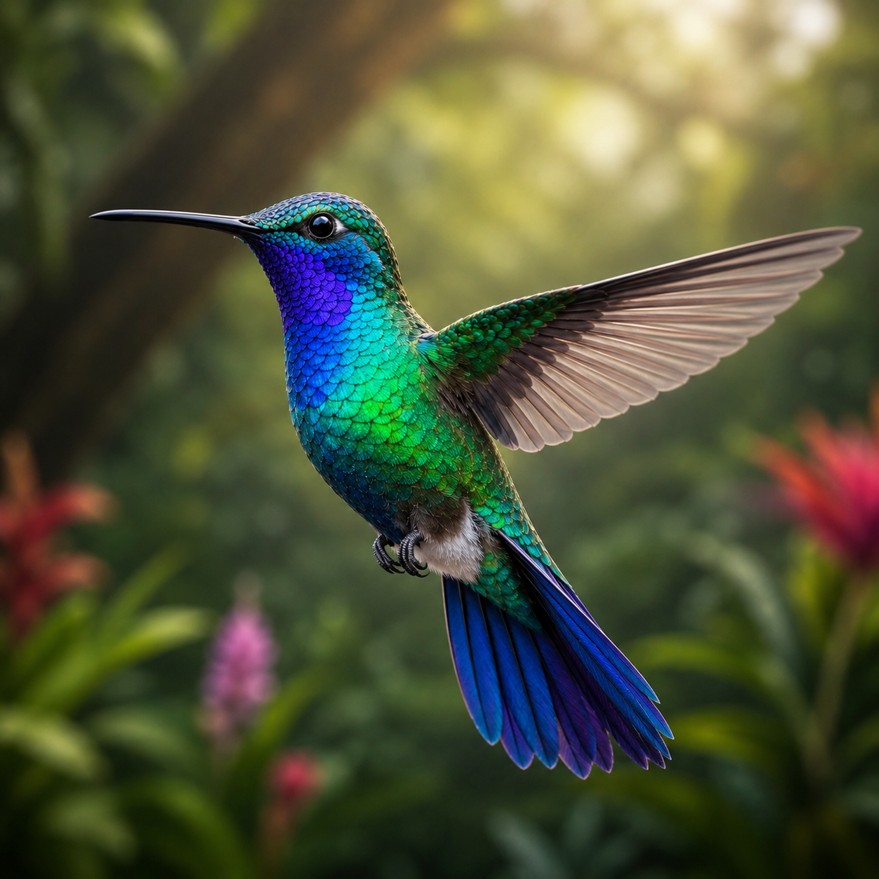 Modelo 3D de Colibrí Esmeralda