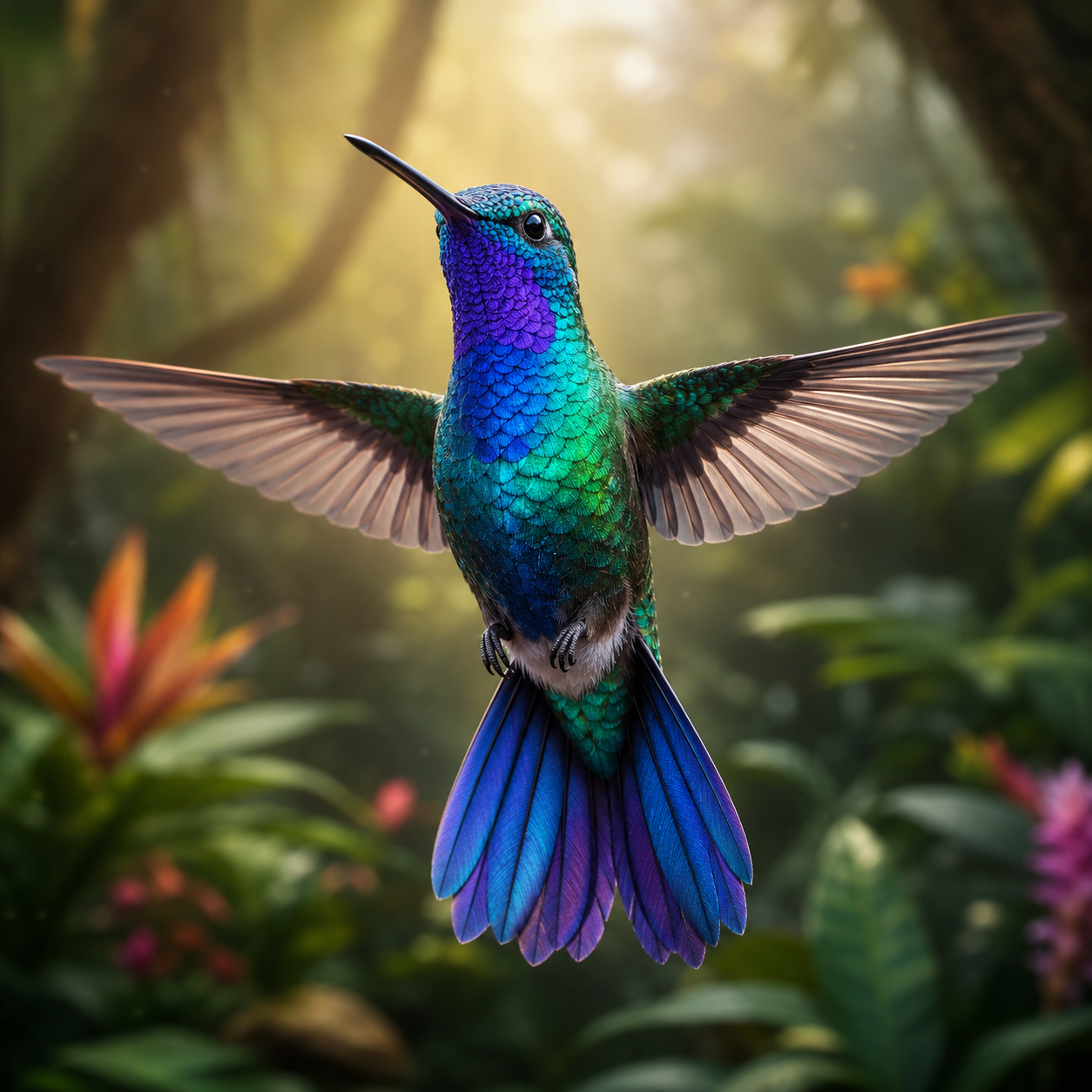 Modelo 3D de Colibrí Esmeralda